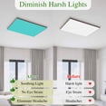 thumbnail image 5 of Turquoise Magnetic Fluorescent Light Covers for Ceiling Lights 2 x 4 Feet, Modern Pure Turquoise Office Classroom Kitchen Drop Ceiling Light Covers Lighting Filters Shade Panel 1 Pack, 5 of 9