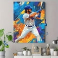thumbnail image 4 of Baseball Player Canvas Painting/Wall Art， Suitable for Living Room， Bedroom， Office， Game Room， and Sports Bar Decoration., 4 of 8
