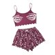 thumbnail image 1 of Conjunto de ropa de dormir para mujer Conjunto de chándal con estampado de esqueleto de Halloween Camis + Shorts Suit Pompotops hfajkhk123516, 1 of 7