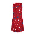 thumbnail image 5 of Women's Summer V-Neck Dress, Independence Day Themed Sleeveless Sundress with Elastic Waist, Perfect for Barbecues and Family Gatherings,Vermilion M, 5 of 5