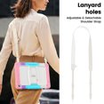 thumbnail image 7 of XYX for iPad 6th/5th Generation (9.7-inch, 2018/2017) Case, 3in1 Heavy Duty Shockproof Tablet Cover with Stand, Shoulder Strap, Rainbow Pink, 7 of 7