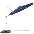 thumbnail image 1 of Parasol Déporté de Patio 11 Pieds Rotation 360° Inclinaison Extérieure Bleu, 1 of 10
