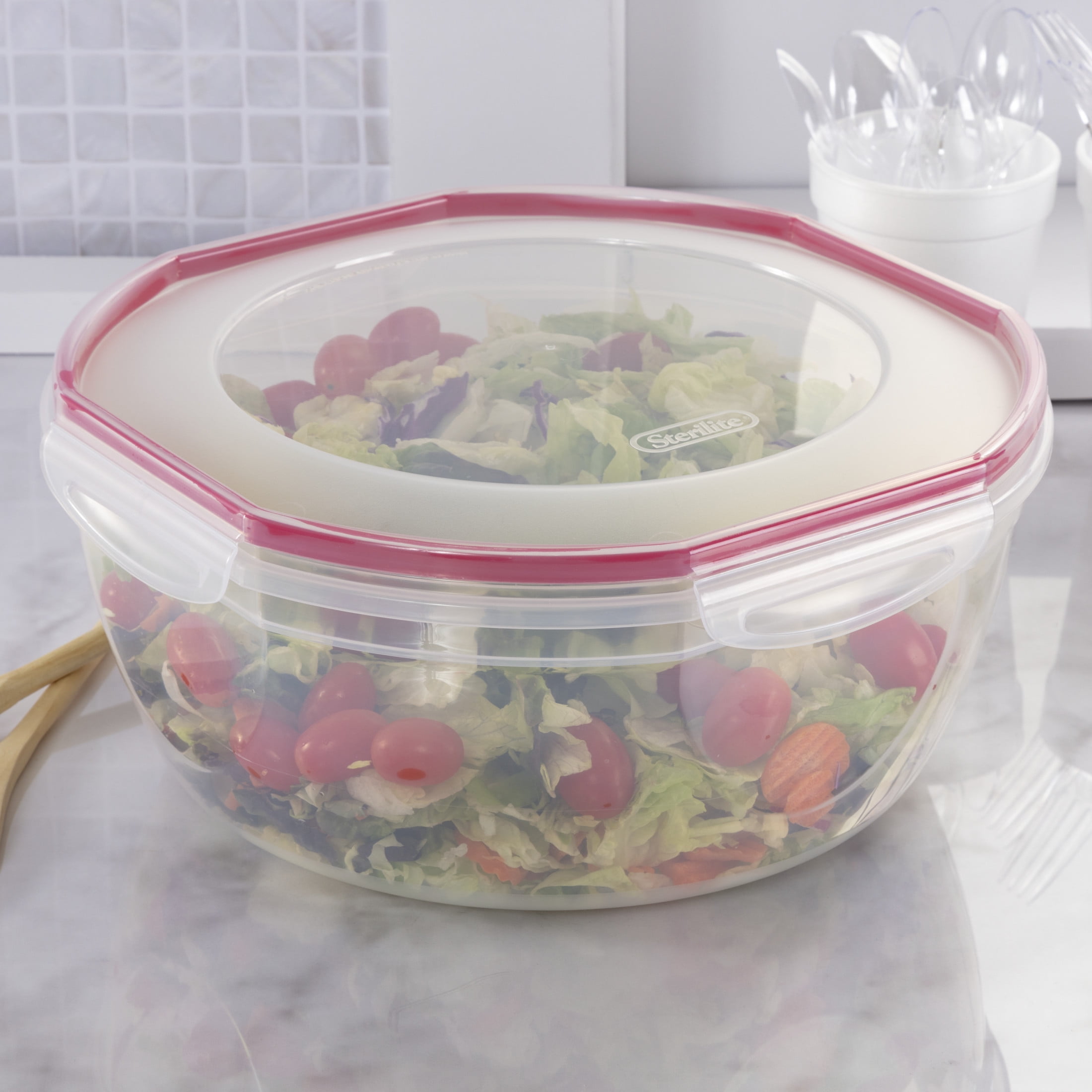 Sterilite Ultra•Seal™ 8.1 Qt. Bowl, Latching Food Storage Container, Air and Water-Tight, BPA-Free, Clear