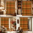 thumbnail image 6 of Plaid Fall Shower Curtain, Waterproof Shower Curtains for Bathroom, Thanksgiving Orange Brown Autumn Farmhouse Harvest Washable Fabric Bathtub Curtain Set Bath Decor with 12 Hooks Standard 72"x72", 6 of 8