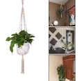 thumbnail image 2 of Colgador para plantas, paquete de 2 colgadores para plantas, colgadores para plantas de cuerda de algodón para interiores y exteriores, soportes para colgar plantas de 4 patas, planta colgan, 2 of 5