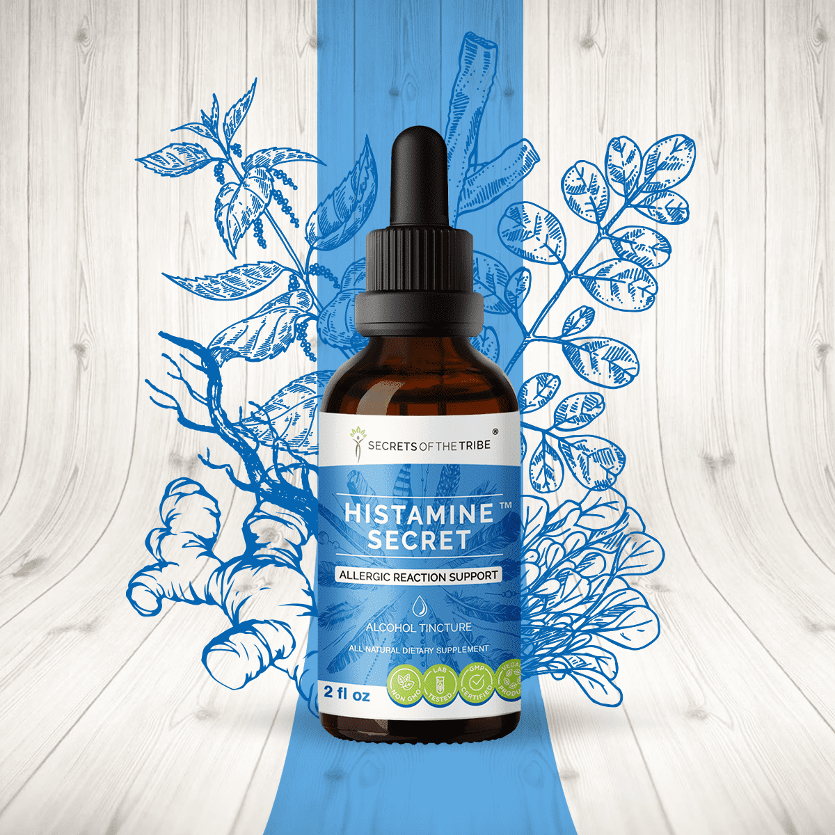Histamine Secret Alcohol Extract, Tincture, Galangal, Licorice