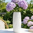 thumbnail image 4 of Aminojy Modern Ceramic Vase, Elegant Textured Flower Vase with Wave Pattern Design for Table Centerpiece, Living Room Decor, Office Desk and Interior Styling, 4 of 5