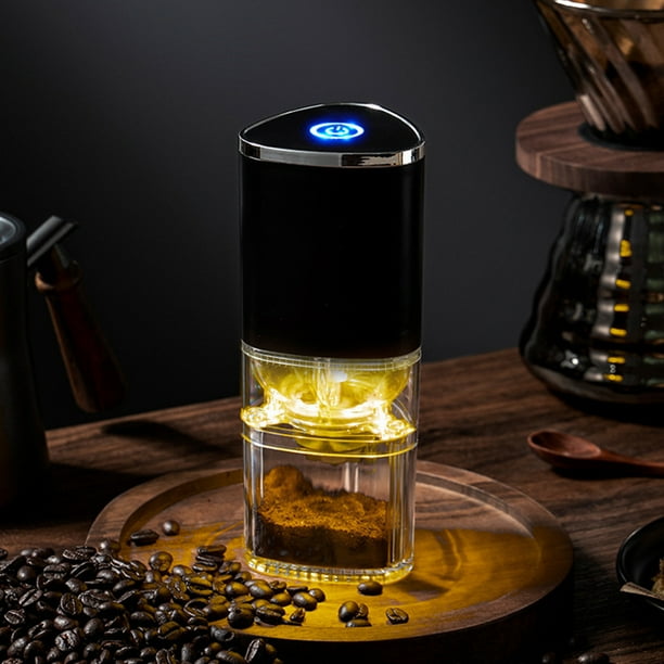 Lingouzi Portable Coffee Grinder Electric, Adjustable Burr Mill Coffee