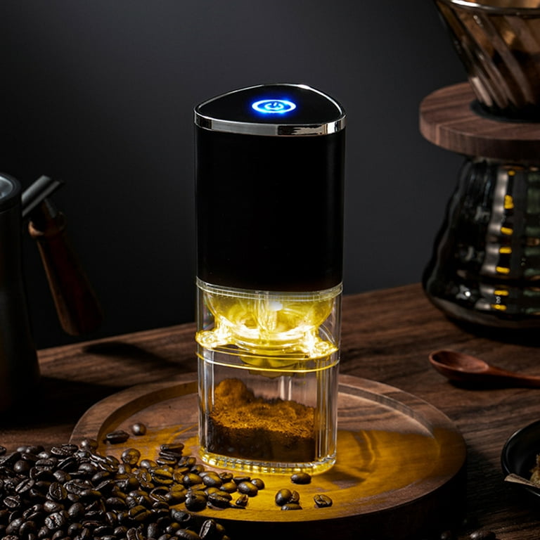 1pc White Portable Coffee Grinder With Ceramic Core, Type-c Usb Charging,  Professional Electric Coffee Bean Grinder