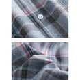 thumbnail image 5 of YOIAVAIOY Men's Long Sleeve Plaid Shirts Business Regular Fit Button Down Shirts Casual Office Shirt Jackets Blue M, 5 of 6