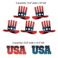 thumbnail image 2 of Uncle Sam Hats Patriotic Yard Decor Display, Patriotic Outdoor Decoration, 7 Pieces (19373), 2 of 2
