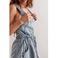 thumbnail image 3 of Pantalones cortos de mezclilla D-Sun para mujer, sin mangas, dobladillo con volantes, 3 of 4