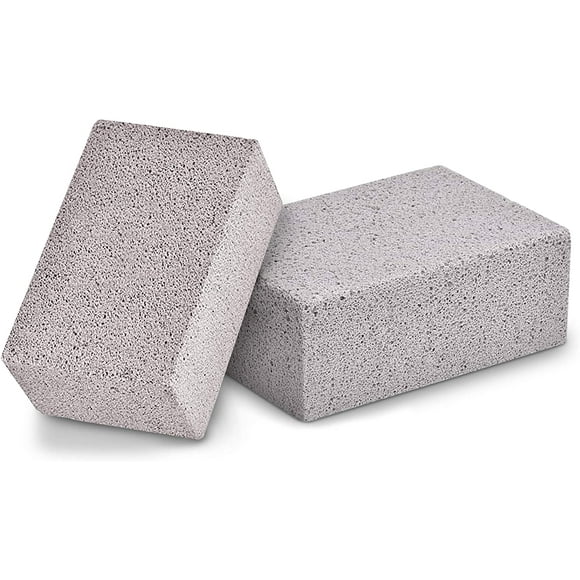 Grill Cleaning Brick Pack of 4 and 1 Stainless Steel BBQ Grill Scraper - Grill Stone Cleaning Block for BBQ Grills and Griddles -Ecological Grill Brick Easily Remove Stubborn Grime and Stains