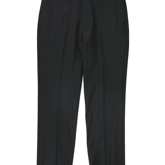 Calvin Klein Mens Wool Blend Dress Pants Slacks, Grey, 34W x 30L