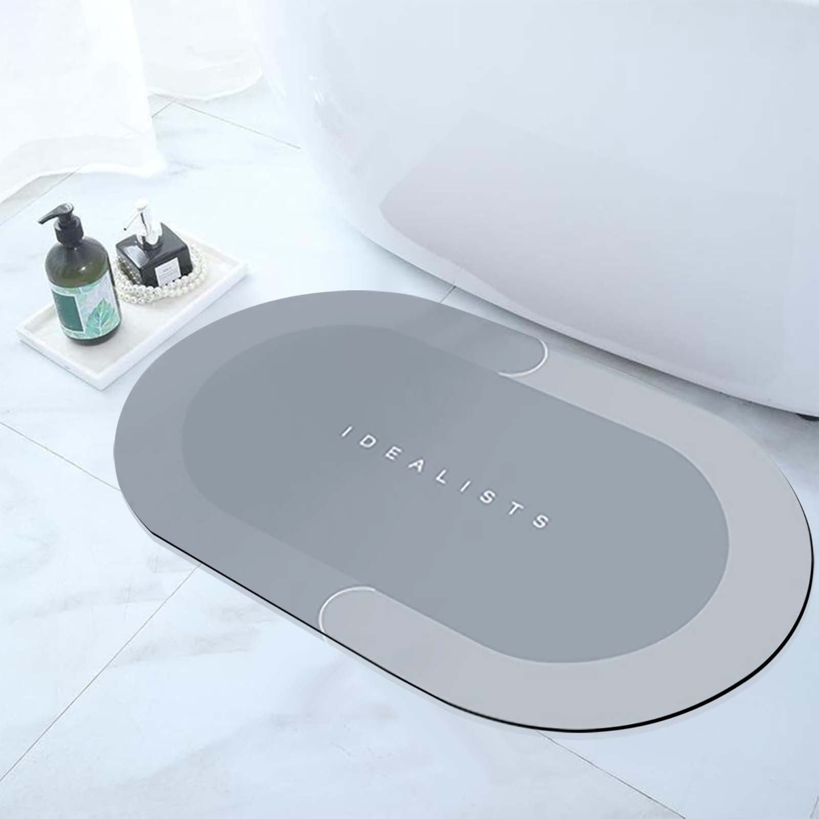 Antqov Bath Mat, 16x24" Non Slip Bathroom Rugs, Quickly Dry Absorbent Bathroom Floor Mats Shower Rug for in Front of Bathtub Shower Decor