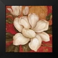 thumbnail image 2 of Gladding, Pamela 15x15 Black Modern Framed Museum Art Print Titled - Magnolia on Red I, 2 of 5