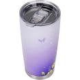 thumbnail image 2 of 20oz Insulated Coffee Mug with Lid, Stainless Steel Travel Mugs Insulated for Hot and Cold Drinks, Valentines Day Gifts for Women, Men,Mothers Day,Father''s Day Gifts (Purple Butterfly), 2 of 2