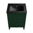 thumbnail image 4 of Cascade 24" Freestanding Bathroom Vanity in Green Oak with Black Sink Top, 4 of 7