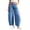 Blue, variant on Women Polka Dot Print High Waist Barrel Jeans Wide Leg with Pockets Casual Daily Vacation Spring Summer Denim Trousers