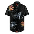 thumbnail image 3 of Inglocry Hawaiian Shirt for Men Short Sleeve Printed Casual Button Down Summer Beach Dress Summer Shirts For Men Black 5XL, 3 of 3