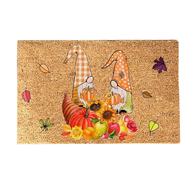 Alfombras de Puerta Al Aire Libre sin Rostro Muñeca Carta Alfombra de Acción de Gracias Alfombra de Puerta de Acción de Gracias 40x60cm