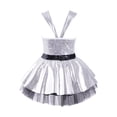 thumbnail image 2 of CHICTRY Girls Shiny Sequins Tutu Dress Skirted Leotard Ballet Dancewear Silver 10, 2 of 7