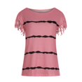 thumbnail image 3 of Pompotops Pull à Manches Courtes et Col Rond T-Shirt Décontracté Femme, 3 of 4