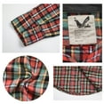 thumbnail image 2 of Men's Slimfit Flannel Shirt Two-ply 100% Cotton Pre Washed Vintage Look Plaid Work Shirt - Modern Slim Fit, 2 of 5