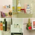 thumbnail image 3 of 15 Inch Wall Shelf Set of 4 Clear Acrylic Floating Shelves W/Guardrail for Living Room Kitchen Bathroom Bedroom, 3 of 11