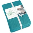 thumbnail image 4 of White Classic Luxury Thermal Blankets, Waffle Blanket Weave Design, Lightweight Blanket, Teal Cotton Thermal Blanket Queen Size, Breathable Blanket Queen, Teal, 4 of 8
