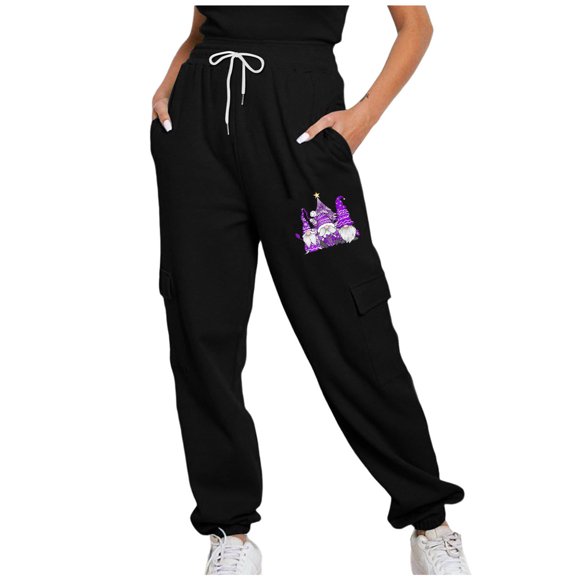 LSLJS Womens Jogging Pants Casual Sweatpants with Pocket Elastic Waist Lounge Pants for Workout Running