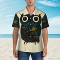thumbnail image 2 of Xecao Owl with Mandala print Hawaiian shirt - a stylish short-sleeve button-down for men, perfect for casual beach and tropical outings., 2 of 9