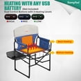 thumbnail image 4 of Silla de camping plegable con calefacción SUNNYFEEL de alta resistencia con mesa lateral, 4 of 7