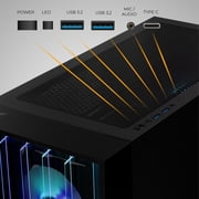 YEYIAN Gaming PC. Core i5 14400F, RTX 5060 8GB GDDR7, 1TB NVMe, 16GB DDR5, 650W 80+ GOLD, Windows 11 Home. Model YPI-MS44F0B-5601B