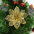 thumbnail image 1 of Flores artificiales de 5 piezas con purpurina, adornos de árbol de Navidad para el hogar, boda, Día de San Valentín, 1 of 4