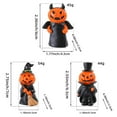thumbnail image 5 of 3PCS Halloween Indoor Decorations Resin Spooky Doll Ornament Pumpkin Holiday Decorations for Party Home Desktop Car, 5 of 8