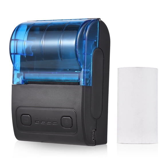 MPT-II Mini Portable 58mm Thermal Receipt Printer - Wireless BT4.0 & USB Connectivity, 50-80mm/s Print Speed, 203dpi Resolution, 1500mAh Rechargeable Battery - Compatible with Android/iOS/Windows,
