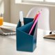 thumbnail image 5 of Clean Desk Pen Organizer 2 Compartment Plastic Storage Caddy For Office School And Home Supplies In White And Blue, 5 of 6