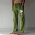 thumbnail image 2 of PuLe Men's Pants Summer Beach Loose Fit with Elastic Waist Drawstring Mens Modern Classic Trousers Comfortable Yoga Long Quality Comfort Light, 2 of 4