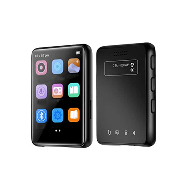 Sidaley Reproductor de Radio MP3 MP4 compatible con Bluetooth con tarjeta de memoria, sonido estéreo de graves, Control táctil, música portátil, Cables de audio/vídeo