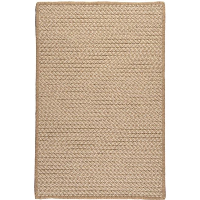 Colonial Mills Rug HD33R096X132S Natural Wool Houndstooth - Tea 8 in. x 11 in. Braided Rug
