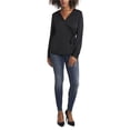 thumbnail image 1 of Vince Camuto Womens Solid Wrap Blouse black M, 1 of 1