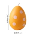 thumbnail image 4 of AZXY Easter Decorations, Orange Polka Dot Egg-Shaped Candle, Spring Tabletop Ornament for Home Kitchen Garden Party Supplies Indoor Outdoor Room Decor, 4 of 7