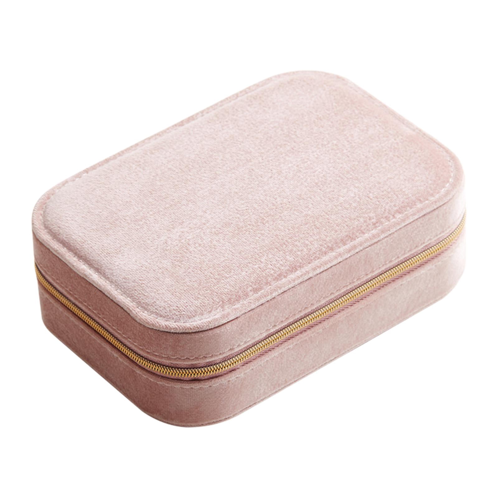 FVDPWYE Earrings Organizer Jewelry Showcase ,Travel Storage Case Chic with Hanging Hooks pink