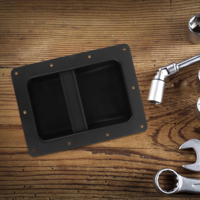 unbranded Manija Para Caja De De Hierro Negro Con Empotrado Duradero Y Soporte Resistente