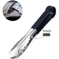 thumbnail image 3 of Serving Tongs 9-Inch Metal Cooking Tongs with Soft Handle, Set of 3 (9 9 9 Inch, Black), 3 of 5