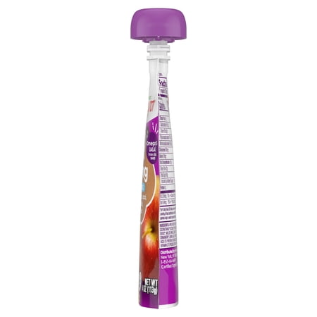 HAPPY TOT, STAGE 4 BABY FOOD, APPLES, ACAI, COCONUTMILK OAT, CINNAMON & CHIA, 4 OZ POUCH