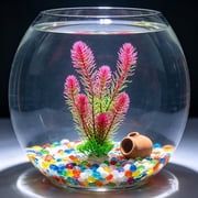 Artificial Aquarium Plants with Base – Lifelike Plastic Fish Tank Decorations for Coldwater and Saltwater Tanks, Underwater Ornaments for Home Aquarium