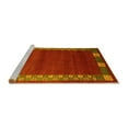 thumbnail image 2 of Ahgly Company Machine Washable Indoor Rectangle Abstract Yellow Contemporary Area Rugs, 2' x 4', 2 of 4