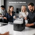 thumbnail image 3 of FREE VILLAGE Nugget Ice Makers Countertop,Portable Ice Maker Machine with Self-Cleaning,35lbs/24H,Crushed Ice Machine with Handle & Scoop for Home,Kitchen,Office and Camping - Black, 3 of 9